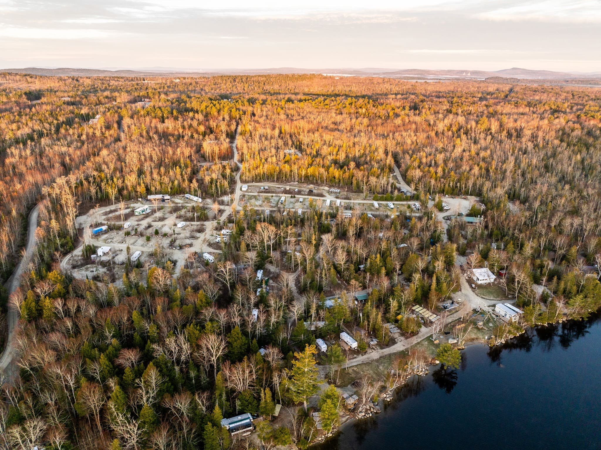 A view of the trees from above, taken by an aerial photographer.