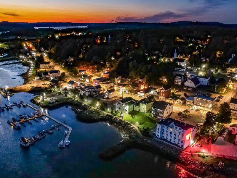 New Project (8) A night view of the town of lake placid.